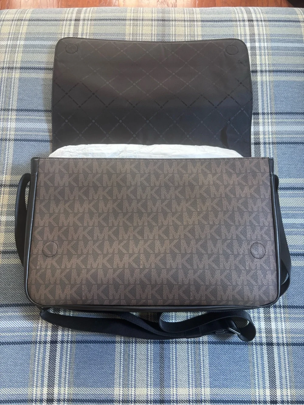Michael Kors Brown MK Logo Messenger Bag